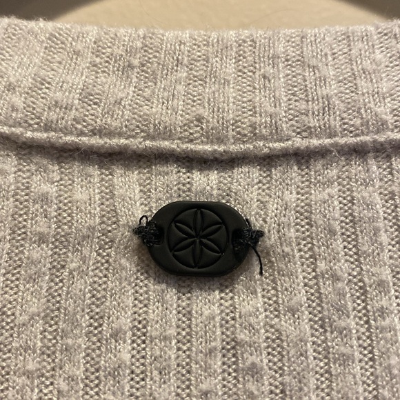 GAIAM duster cardigan ribbed gray button down - Picture 7 of 7